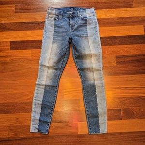 7 For All Mankind The Ankle Skinny Size 27 Two Tone